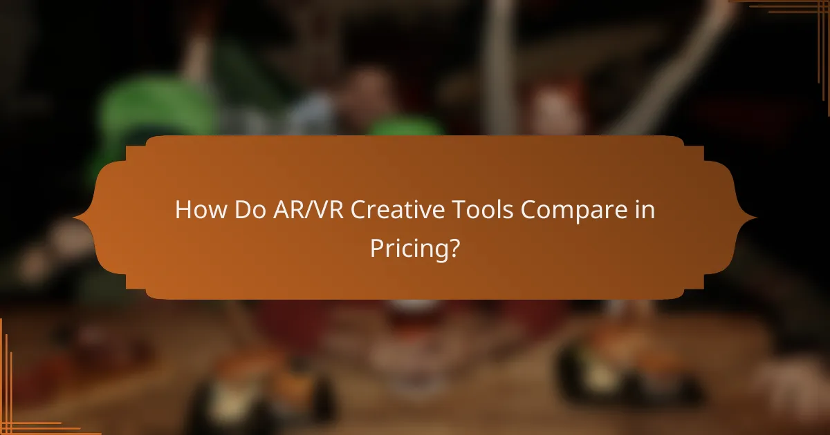How Do AR/VR Creative Tools Compare in Pricing?